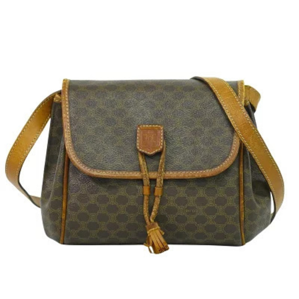 Celine Macadam Shoulder Bag Brown
